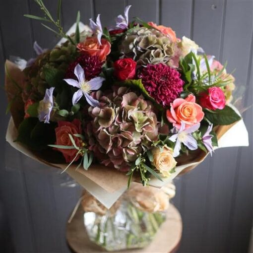 Autumnal Roses and Hydrangeas