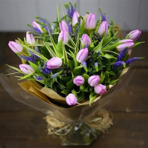 Lilac Tulips and Veronica