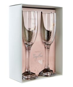 Perfect Together Engagement Champagne Flute Gift Set