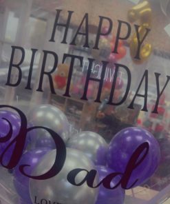Personalised Balllons Happy Birthday Dad (any name ,any message