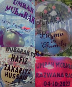 Personalised Balllons,Umrah Mubarak Balloons